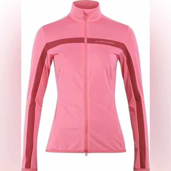 J. Lindeberg Janice Mid Layer Golf Jacket Sz XS Hot Pink Zip Front Performance - Picture 4 of 15